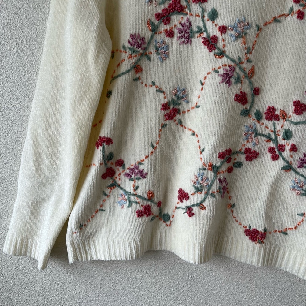 Alfred Dunner floral sweater - Picture 5 of 13